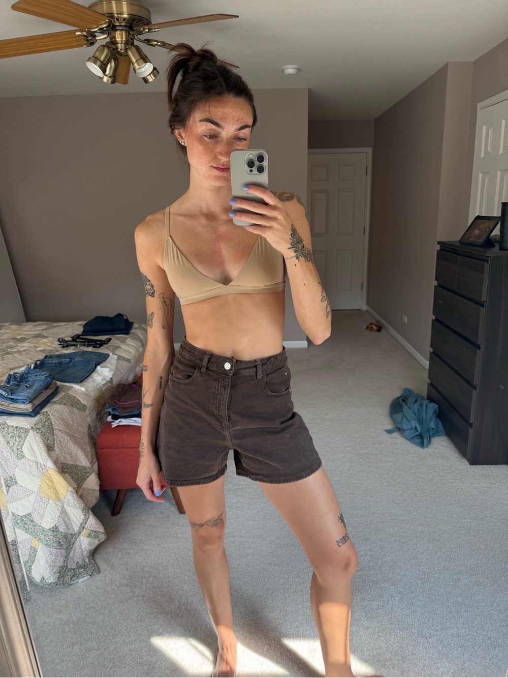 Zara high rise shorts